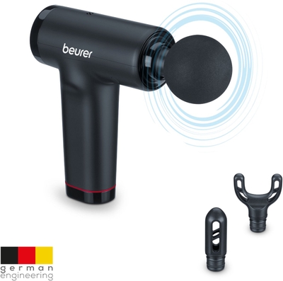 Beurer MG 89 Professionele Massage Gun - Stil, Licht & Draadloos (tot 4 uur) - Voor Spierherstel, Triggerpoints & Ontspanning na Sport of Werk - Met 3 Opzetstukken - 5 Snelheden - 10 mm Diepe Klopmassage - CompactPower