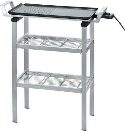 Bourgini Multi plate - Bak/Grill apparaat met onderstel - 56x30 cm - BBQ - Teppanyaki bakplaat ook voor binnen op tafel - Anti-aanbaklaag