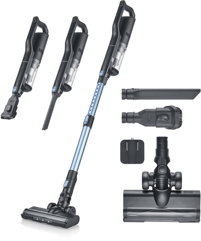 HV 7151 S'Power Slim snoerloze stofzuiger - Lichtgewicht met 1.5 kg - Krachtige accu tot 45 minuten in Eco-modus - In hoogte verstelbaar - met HEPA-filter en div. accesoires