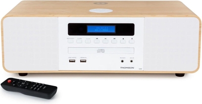 Thomson MIC201IDABBT Bluetooth Stereo Microset - CD/MP3/USB/DAB+/ Inductielader - Hout