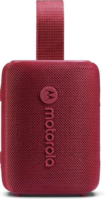 Motorola ROKR 300 Bluetooth-luidspreker 5.3 – Draadloze 7W luidspreker – Compacte IP67 waterdichte en stofdichte luidspreker – 12 uur batterijduur, rood – Motorola Sound