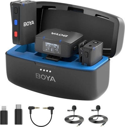 Boya Boyamic Professionele Draadloze Microfoonset incl. 2 Microfoons