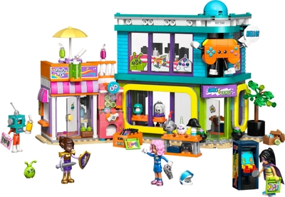 LEGO® Friends Stripboeken- en Gamewinkel Bouwset, Cadeau voor Kinderen, Creatieve Speelgoedset voor Meisjes en Jongens Vanaf 9 Jaar met 4 Minipoppetjes en Accessoires 42674