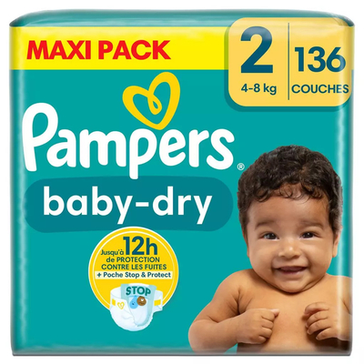 Pampers Baby Dry  luiers maat 2 - 136 stuks