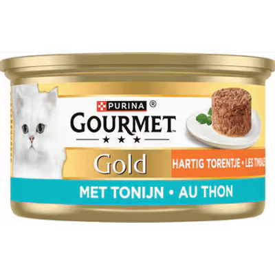 Gourmet Gold Hartig Torentje met Tonijn 85 gram - natvoer katten