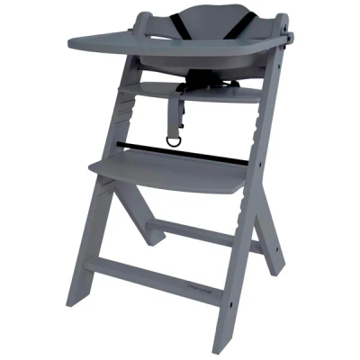 Prénatal Houten Kinderstoel Evan - Meegroeistoel - Vanaf 6 maanden - Donkergrijs