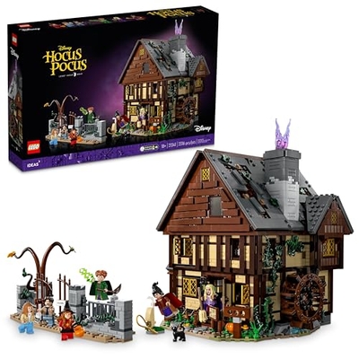 LEGO Ideas Hocus Pocus Disney: La Mansin de las Hermanas Sanderson 21341 - Set de construccin - Un regalo de Halloween para adultos