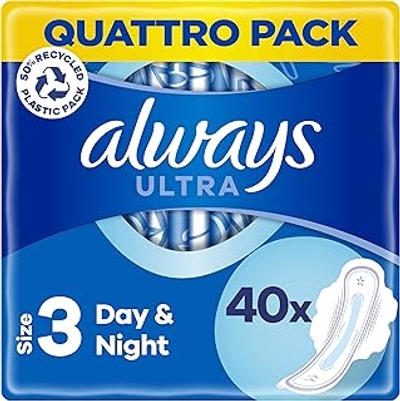 Always Ultra Night Maandverband voor dames, 40 stuks