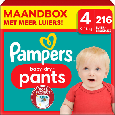Pampers Baby Dry Pants  luierbroekjes maat 4 - 216 stuks
