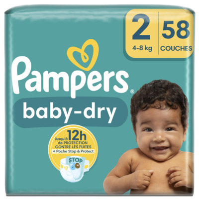 Pampers Baby Dry  luiers maat 2 - 58 stuks