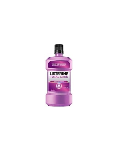 Listerine Total Care (1 x 500 ml), mondspoeling met fluoride in spaarformaat, mondspoeling met 6 voordelen in 1, mondreiniger voor uitgebreide bescherming en mondreiniging