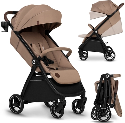 Lionelo Ingrid - Buggy - Kinderwagen tot 22 kg - Grote 360° draaibare wielen - met één hand inklapbaar - grote XXL-afdekking