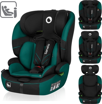 Lionelo - Levi One i-Size - autostoel - - nieuwste veiligheidsnorm R129 i-Size - Universele pasvorm, past op alle auto's - Hoofdsteun versterkt met Memory Foam - Comfortabele stoelverhoger voor kleinere kinderen met Dri-Seat-technologieën