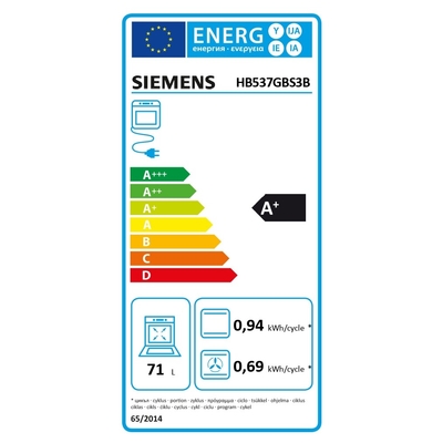 Siemens HB537GBS3B Inbouw oven Grijs