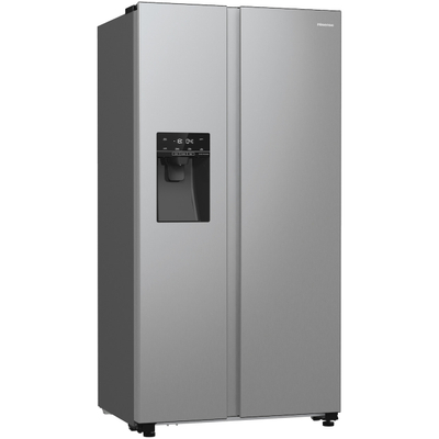 Hisense RS5P535NTFE - Amerikaanse koelkast - No-Frost - 178 cm hoog - 566 liter - Energielabel E - Invriesvermogen 12 kg/24u - Geluidsniveau 39 dB - LED Display - SuperCool - FastFreeze - Deuralarm - Interverter Compressor