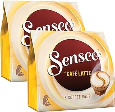 Senseo Coffee Café Latte, aromatic coffee with creamy milky coffee flavour, 2 x 8 Pads