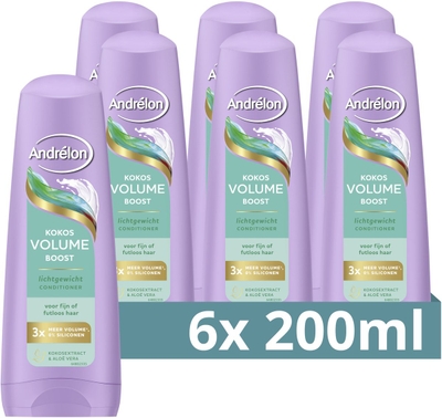 Andrélon Kokos Volume Boost conditioner - 6 x 200 ml