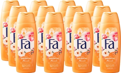 Fa Showergel - Oriental Moments - Geur van Woestijnroos en Sandelhout - Douchegel  - 12 x 250 ml