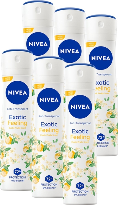 NIVEA Limited Edition Exotic Feeling Deodorant Spray  - 6x150ML