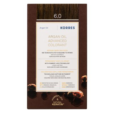Korres Permanente Haarkleuring 6.0 Donkerblond | 1 stuk