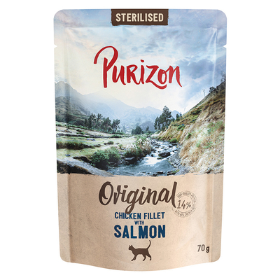 70 g / 85 g Purizon Pouches  Kipfilet met Zalm - natvoer katten
