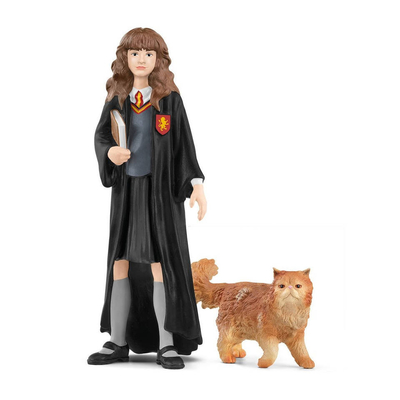 schleich WIZARDING WORLD - Hermelien Griffel en Knikkebeen - Hermione Granger & Crookshanks - Harry Potter - 42635