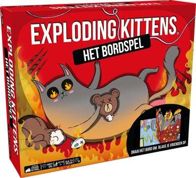 Exploding Kittens het bordspel - Partyspel - vanaf 7 jaar - 2-6 spelers - humor gegarandeerd