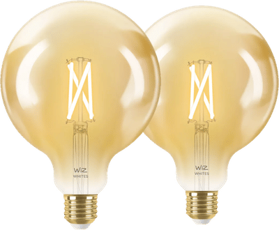WiZ Smart Filament lamp Globe XL 2-pack  - Warm tot Koelwit Licht - E27