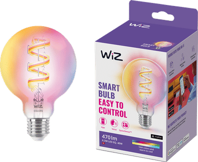 WiZ Globe Filament - Wit en Gekleurd Licht - E27 - Transparant