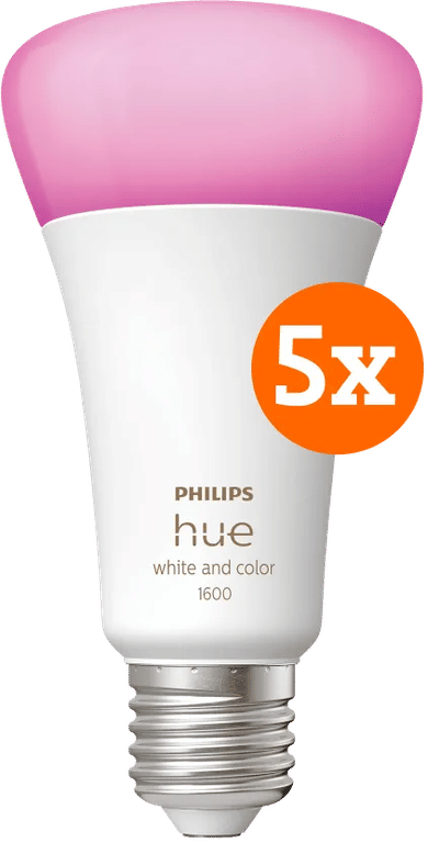 Philips Hue White and Color E27 1600lm 5-pack