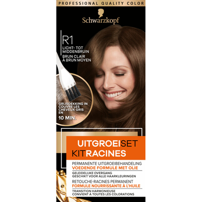 Schwarzkopf Uitgroeiset lichtbruin tot middenbruin Haarkleuring 100 ml