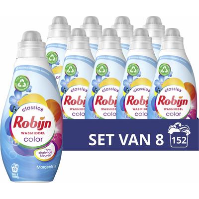 Robijn Morgenfris Vloeibaar wasmiddel gekleurde was - 152 wasbeurten