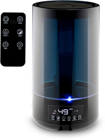 Grundig Luchtbevochtiger HD-1903A - Ultrasone Lucht Bevochtiger 4,3L - met Timer en Nachtlamp - Incl. Afstandsbediening - Zwart