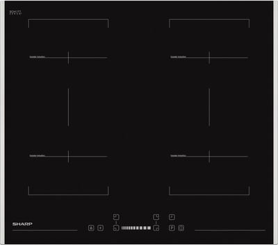 Sharp KH6I38FS00EU-inductie kookplaat-inbouw- 4 kookzones-double cookbridge