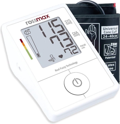 Rossmax X1 - Bloeddrukmeter Bovenarm Hartstichting - Klinisch Gevalideerd - Hartslagmeter - Onregelmatige Hartslag - Bewegingsdetectie - Incl. Opbergzak en Batterijen - Manchet 22 - 40 cm