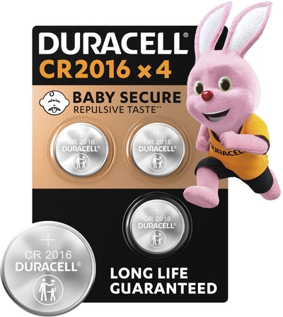 Duracell - Lithium-knoopcelbatterij - CR2016 - 4 stuks