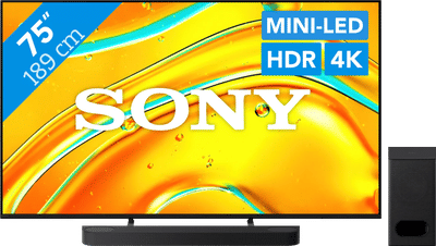 Sony Bravia 5 75" XR Mini-led (2025) + Sony Bravia Theatre Bar 6 Zwart