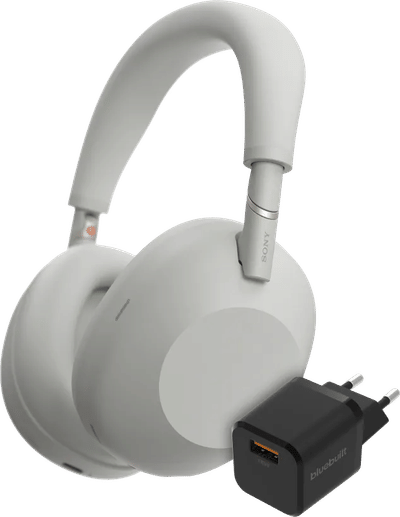 Sony WH-1000XM6 Zilver + BlueBuilt Quick Charge Oplader