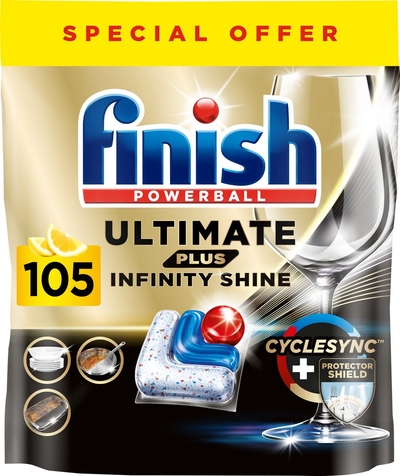 Finish Infinity Shine vaatwastabletten  - 105 wasbeurten