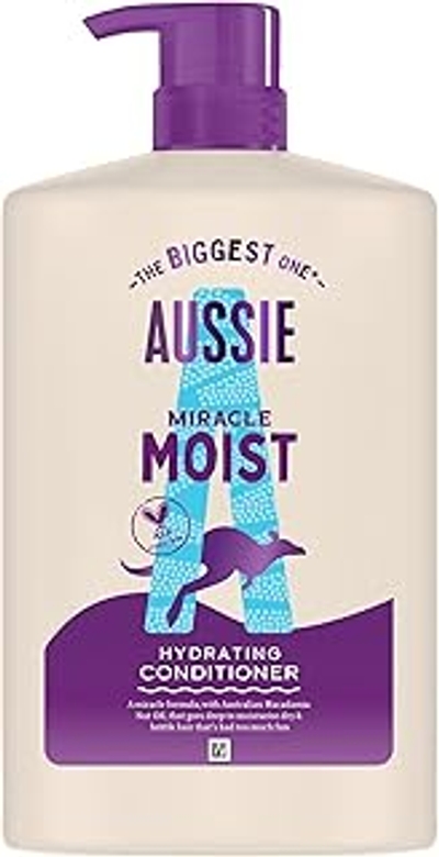 Aussie Miracle Moist Detangling Conditioner, hydraterende formule voor het herleven en herstellen van breekbaar en droog haar, veganistisch en dierproefvrij, 1000 ml
