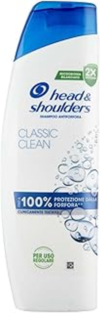 Head & Shoulders Classic Clean Anti-roos Shampoo, 250 ml voor dagelijks gebruik. Tot 100% bescherming tegen roos. Klinisch getest. Voor alle huidtypes en haar. Frisse gevoel