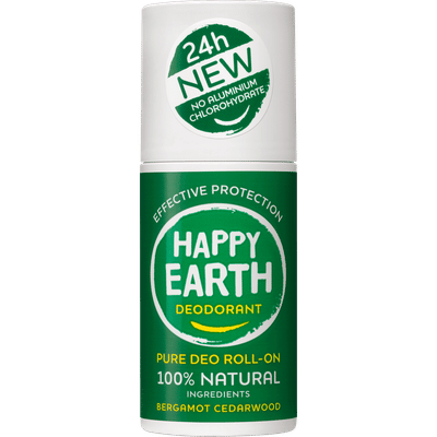 Happy Earth 100% Natuurlijke Bergamot Deodorant Roller 75 ML