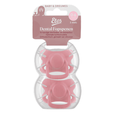 Etos Fopspenen 0-6M Set van 2 Violet/Roze