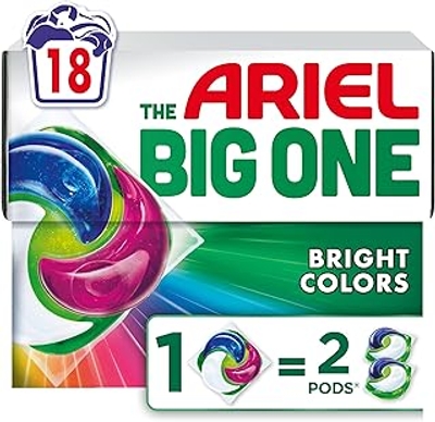 Ariel The Big One wascapsules Vloeibaar wascapsules gekleurde was - 18 wasbeurten