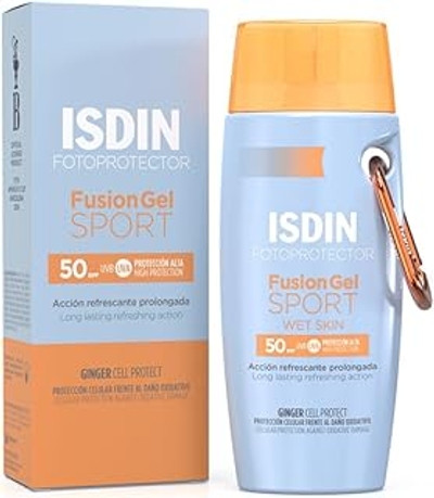ISDIN Fusion Gel SPORT SPF 50+ 100 ml | full-body zonnebrandcrème voor sport | ultralicht en verkoelend