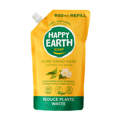 Happy Earth Handzeep navulling Jasmine Ho Wood 600 ml