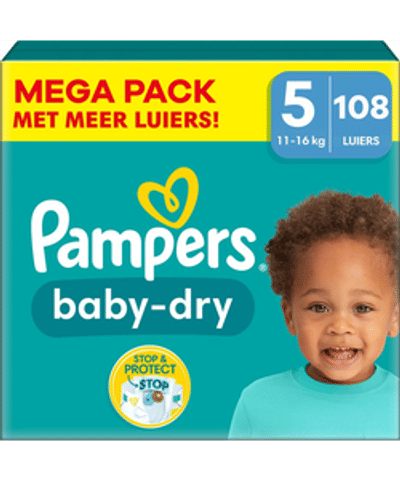 Pampers Baby Dry  luiers maat 5 - 108 stuks