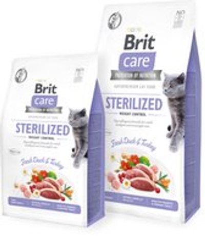 Brit Care Cat Grain-Free Sterilized Weight Control, 400 gram - katten droogvoer - Graanvrij - Sterilized - kattenbrokken