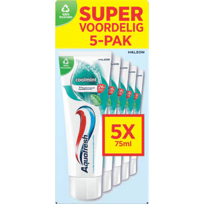Aquafresh Coolmint Tandpasta 5 x 75 ml