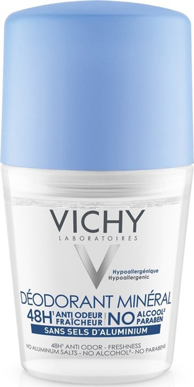 Vichy Minerale Deodorant Roller 48u Optimale Tolerantie 50 ml